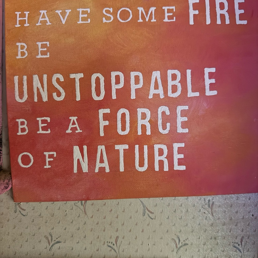 Motivational Orange Wall Art Decor